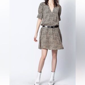 Zadig & Voltaire Russel Print Leo Leopard Dress